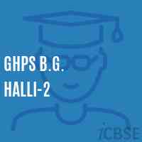 Ghps B.G. Halli-2 Middle School Logo