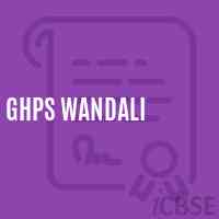 Ghps Wandali Middle School Logo
