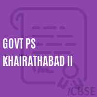 Govt Ps Khairathabad Ii Primary School Logo