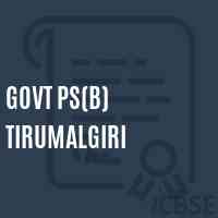 Govt Ps(B) Tirumalgiri Primary School Logo