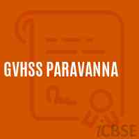 Gvhss Paravanna High School Logo