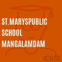 St.Maryspublic School Mangalamdam Logo