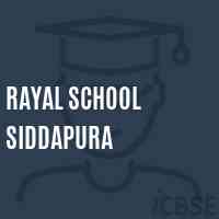 Rayal School Siddapura Logo