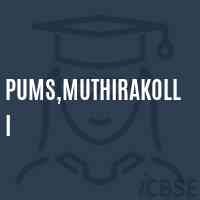 Pums,Muthirakolli Middle School Logo
