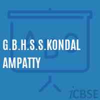 G.B.H.S.S.Kondalampatty High School Logo
