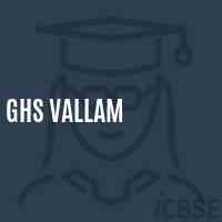 Ghs Vallam Secondary School Logo