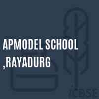 Apmodel School ,Rayadurg Logo