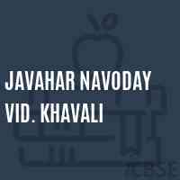 Javahar Navoday Vid. Khavali High School Logo