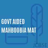 Govt Aided Mahboobia Mat Secondary School Logo