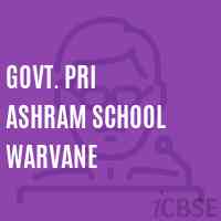 Govt. Pri Ashram School Warvane Logo