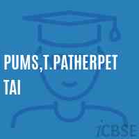 Pums,T.Patherpettai Middle School Logo