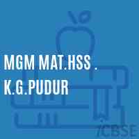 Mgm Mat.Hss . K.G.Pudur Senior Secondary School Logo
