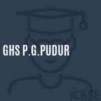 Ghs P.G.Pudur Secondary School Logo