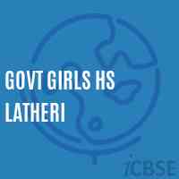 Govt Girls Hs Latheri High School Logo