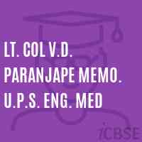 Lt. Col V.D. Paranjape Memo. U.P.S. Eng. Med Middle School Logo