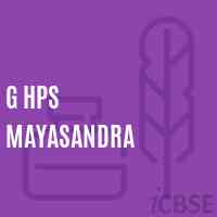 G Hps Mayasandra Middle School Logo