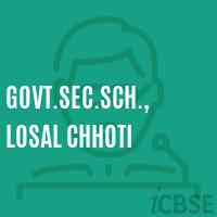 Govt.Sec.Sch., Losal Chhoti Secondary School Logo