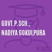 Govt.P.Sch., Nadiya Gokulpura Primary School Logo