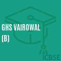Ghs Vairowal (B) Secondary School Logo
