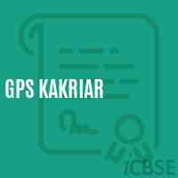 Gps Kakriar Primary School Logo