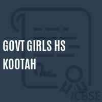 Govt Girls Hs Kootah Secondary School Logo