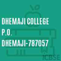 Dhemaji College P.O. Dhemaji-787057 Logo