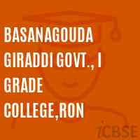 Basanagouda Giraddi Govt., I Grade College,Ron Logo