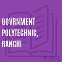 Govrnment Polytechnic, Ranchi College Logo