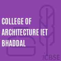 College of Architecture Iet Bhaddal Logo
