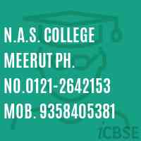 N.A.S. College Meerut Ph. No.0121-2642153 Mob. 9358405381 Logo