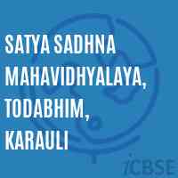 Satya Sadhna Mahavidhyalaya, Todabhim, Karauli College Logo