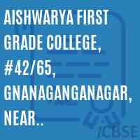 Aishwarya First Grade College, #42/65, Gnanaganganagar, Near Jnanabharathi, Ring Road, Bangalore -56 Logo