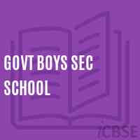 Govt Boys Sec School Logo