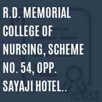 R.D. Memorial College of Nursing, Scheme No. 54, Opp. Sayaji Hotel Indore Logo