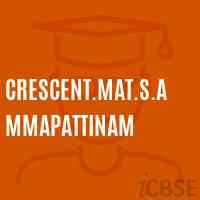 Crescent.Mat.S.Ammapattinam Secondary School Logo