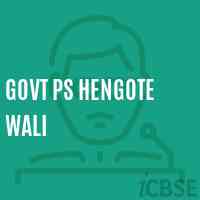 Govt Ps Hengote Wali Primary School Logo