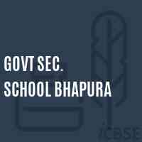 Govt Sec. School Bhapura Logo
