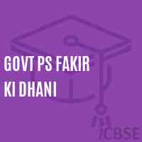 Govt Ps Fakir Ki Dhani Primary School Logo