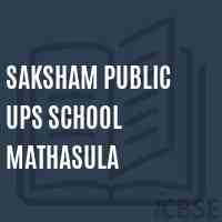 Saksham Public Ups School Mathasula Logo