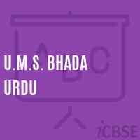 U.M.S. Bhada Urdu Middle School Logo