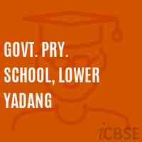 Govt. Pry. School, Lower Yadang Logo