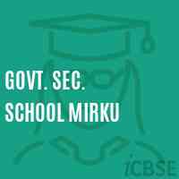 Govt. Sec. School Mirku Logo