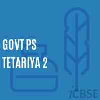 Govt Ps Tetariya 2 Primary School Logo