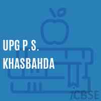 Upg P.S. Khasbahda Primary School Logo