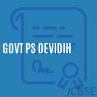 Govt Ps Devidih Primary School Logo