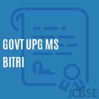 Govt Upg Ms Bitri Primary School Logo