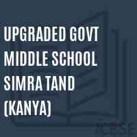 Upgraded Govt Middle School Simra Tand (Kanya) Logo