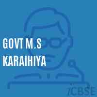 Govt M.S Karaihiya Middle School Logo