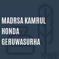 Madrsa Kamrul Honda Geruwasurha Middle School Logo