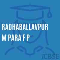 Radhaballavpur M Para F P Primary School Logo